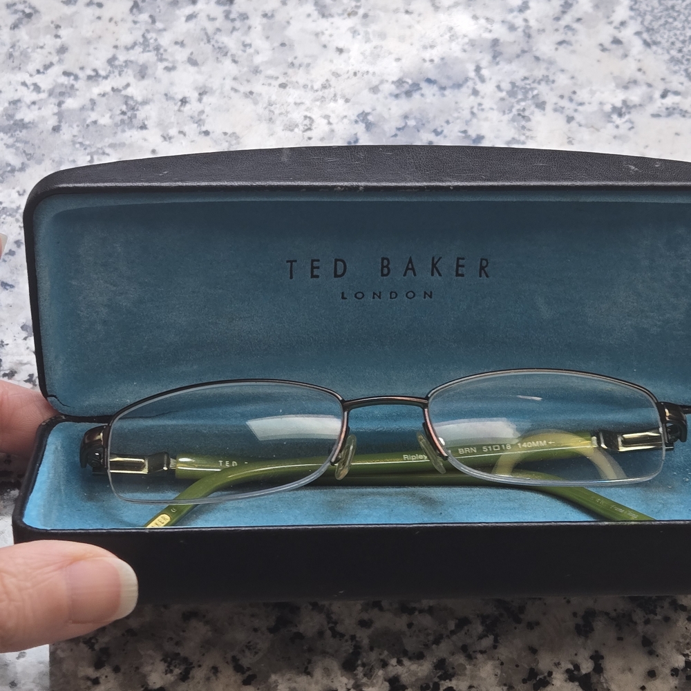 Ted Baker London | Ripley B131 Olive Green Semi-Rimless Frames & Case